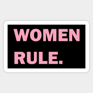 Women Rule Period Bold Feminist Dark Color Magnet